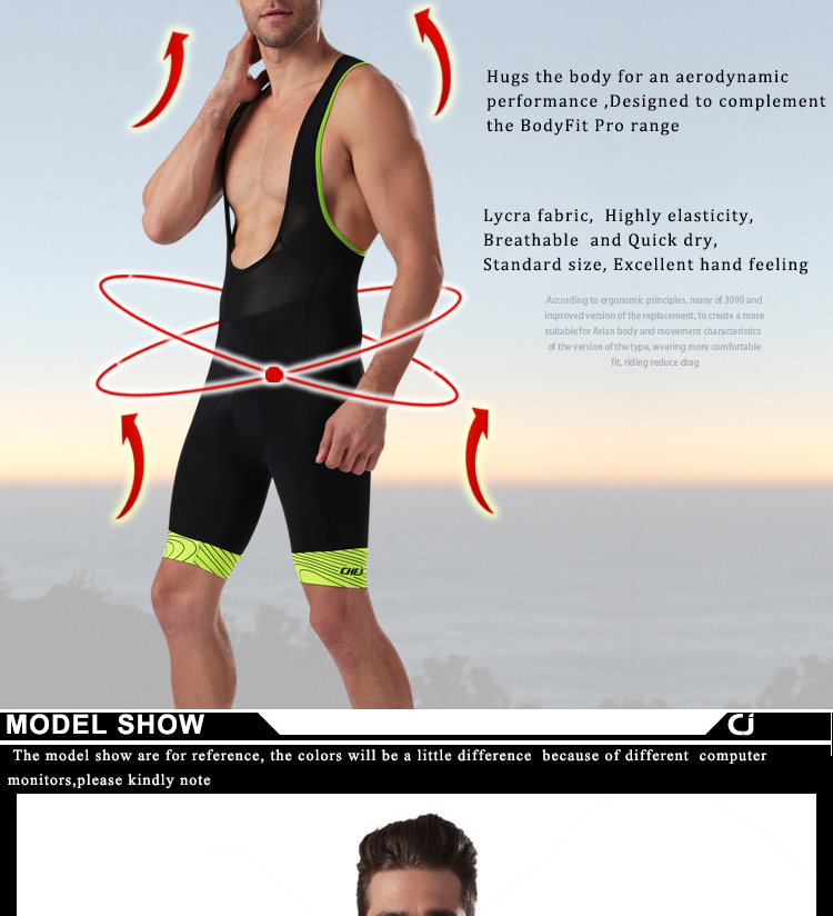 กางเกงขาสั้น CHIJI CYCLING BIBS SHORT ,CJ-BT-3813