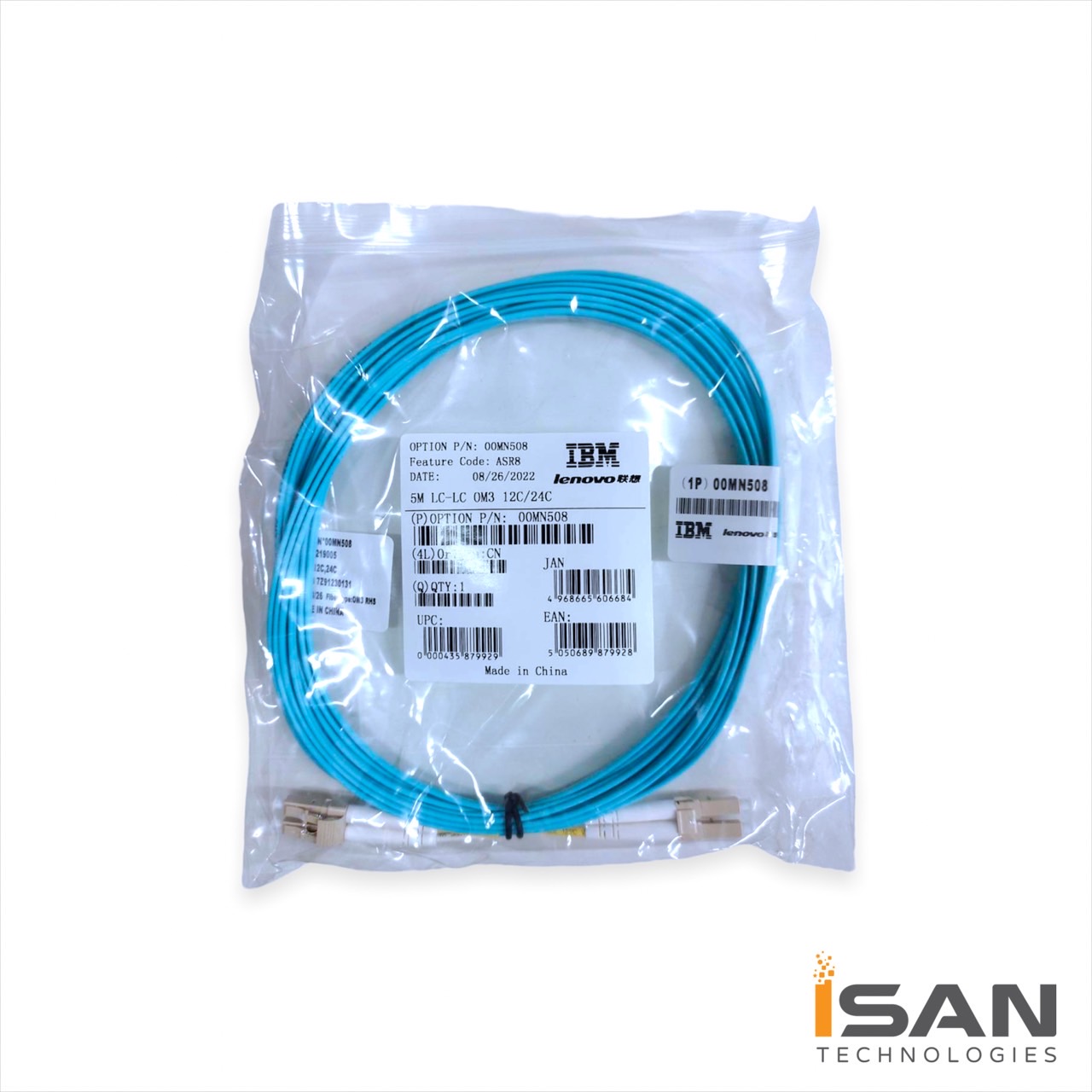 00MN508 Lenovo LC-LC OM3 Multimode Fiber Optic Cable 5M