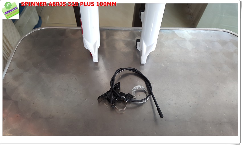 โช๊คลม SPINNER AERIS 320 air 27.5 PLUS 100MM. DISC ONLY32mm.650B AIR FORK, 27.5 with REMOTE (สีขาว) แกน9มม. คอตรง โช๊คลม 27.5