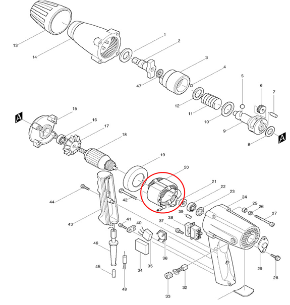 ฟิลคอยล์ บล็อคไฟฟ้า Makita มากีต้า 6905B [#20] (แท้)