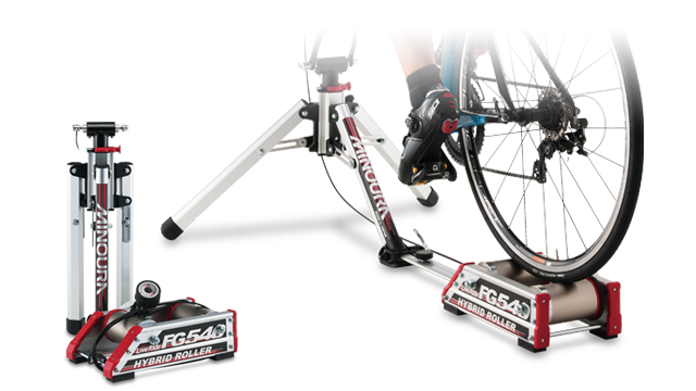 MINOURA เทรนเน่อร์ HYBRID Roller Trainer FG-542 TRAINER เทรนเนอร์ที่ใช้ระบบลูกกลิ้งให้การใช้งานที่ง่าย โดยถอดล้อหน้า