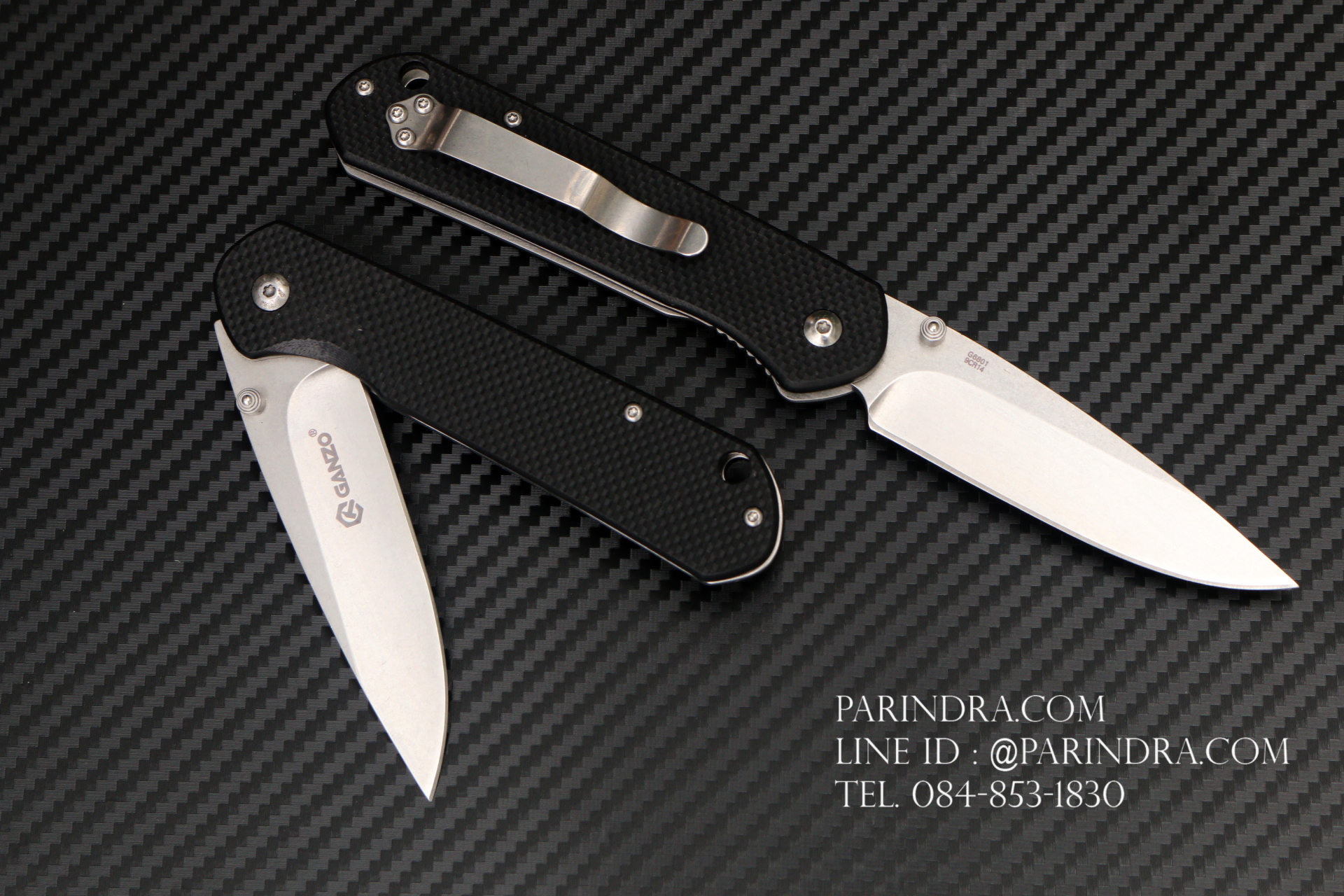 มีดพับ Ganzo กานโซ่ รุ่น G6801-BK สีดำ ของแท้ 100%