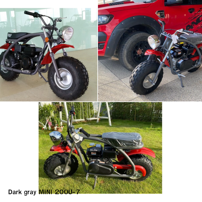รถ CIBBDEAR HS200MINI ATV MINI 100U/200U สีแดง-เทาเข้ม | มอเตอร์ไซค์ออฟโรดเด็กและผู้ใหญ่
