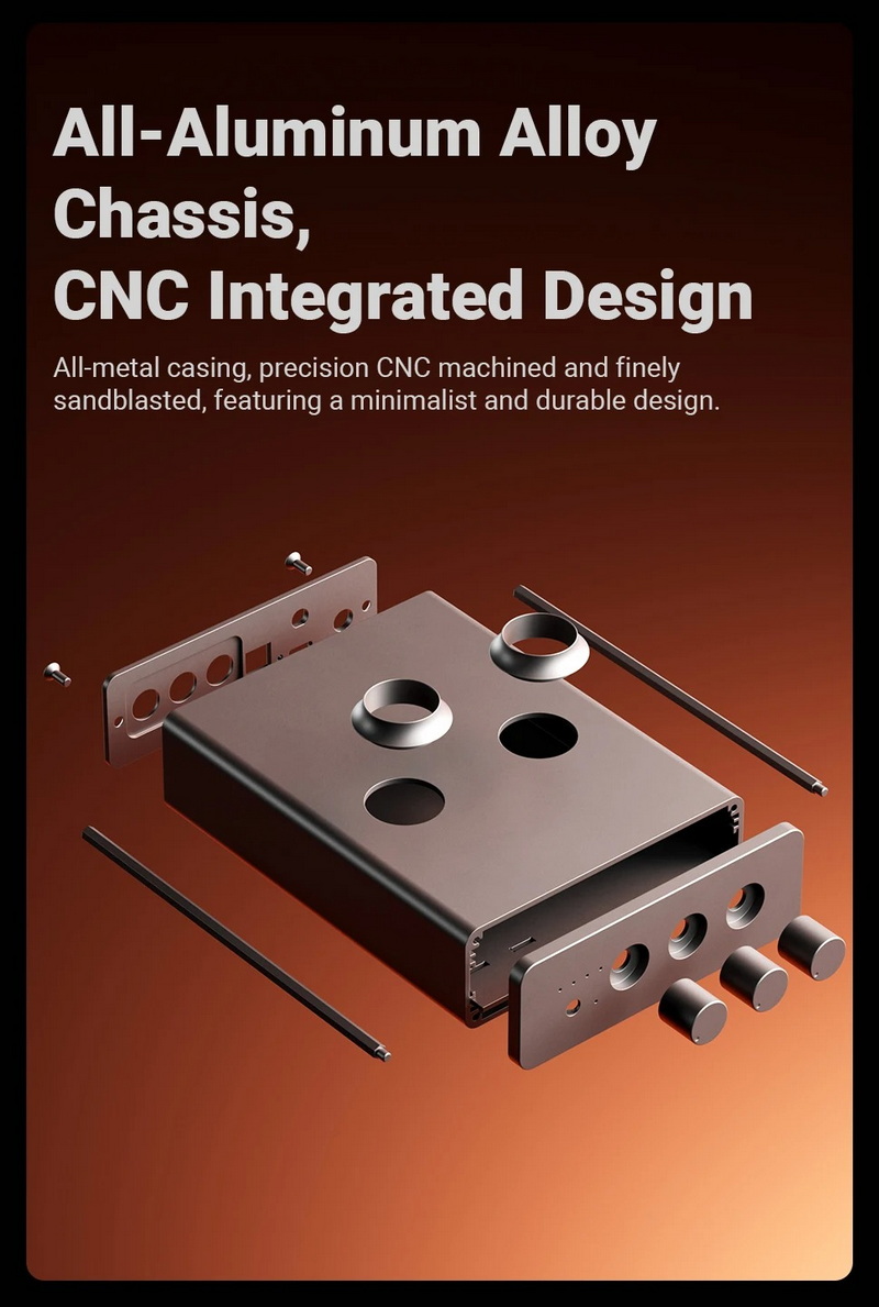 Fosi Audio GR40 Bluetooth DAC/AMP หลอดแก้วตั้งโต๊ะ ปรับเบส แหลมได้ ประกันศูนย์ไทย