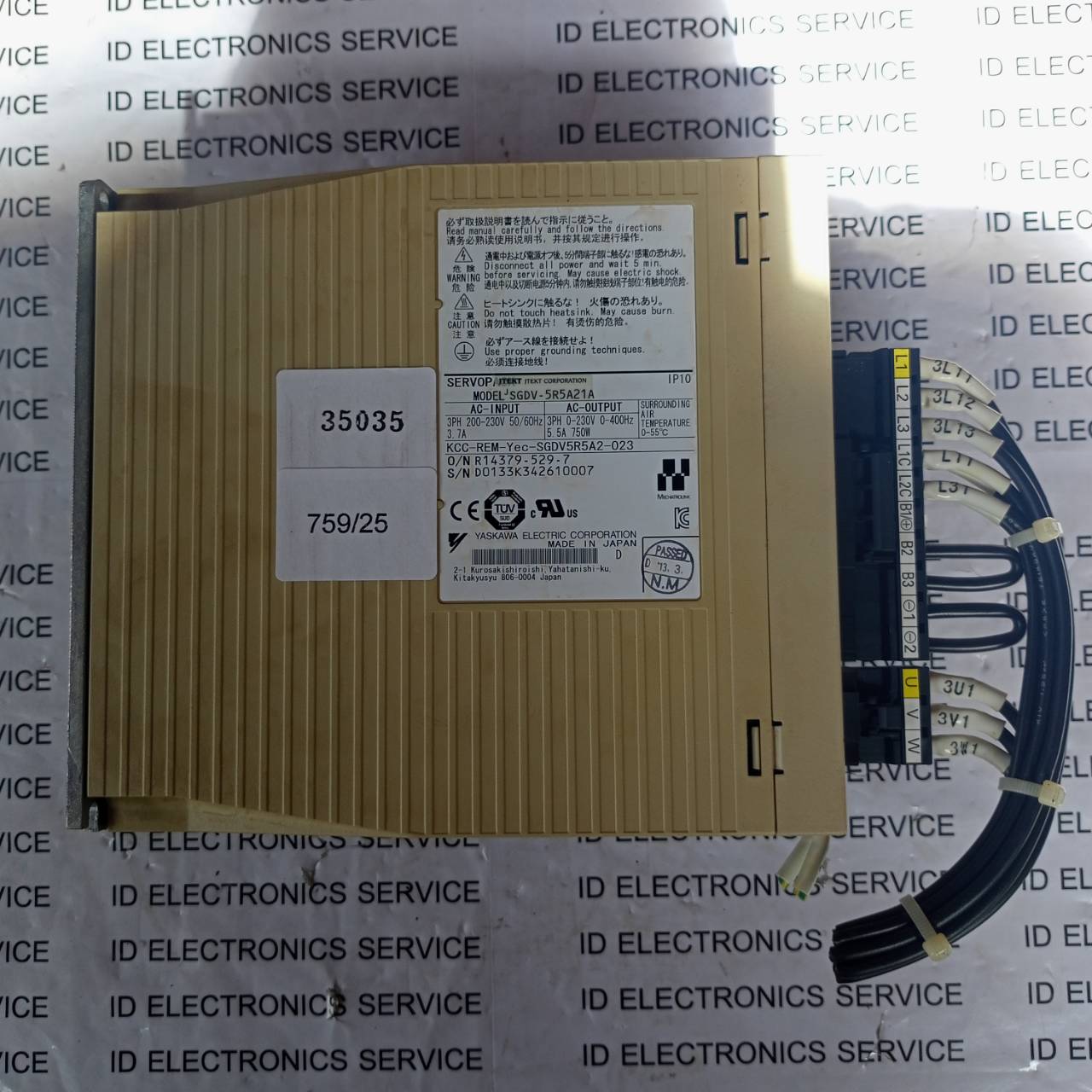 SGDV-5R5A21A SERVO DRIVE " YASKAWA "