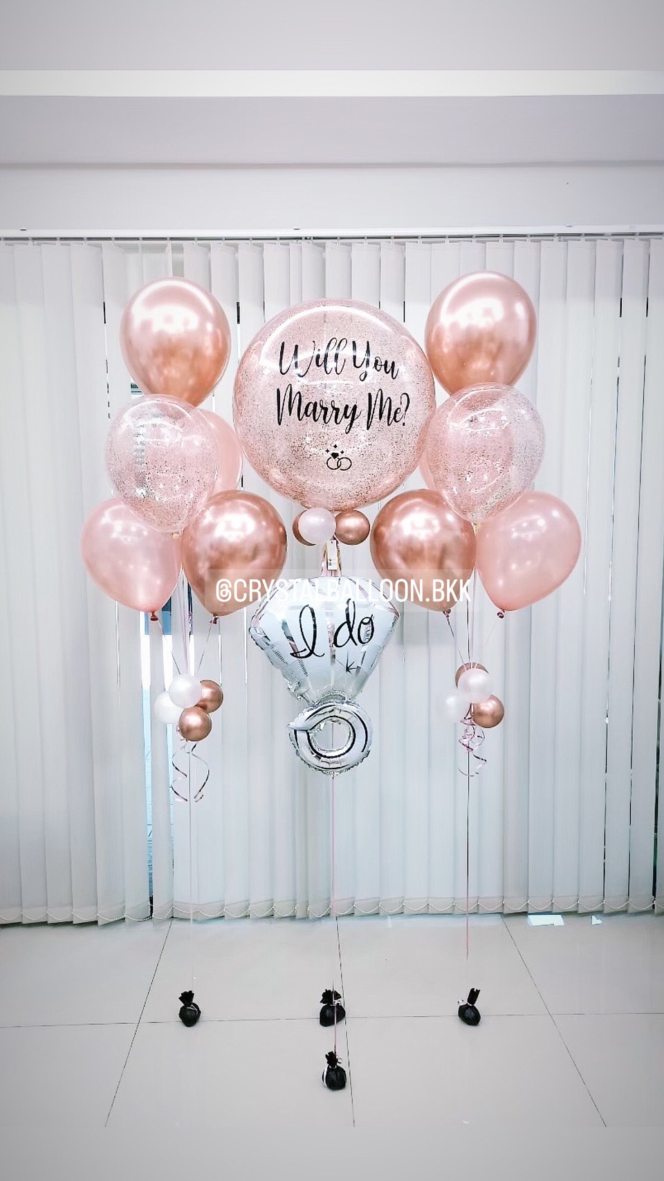 ลูกโป่ง Will You Marry Me? Bubble ขนาด 24" พร้อม ช่อลูกโป่ง 5 ลูก 2 ช่อ พร้อมตกแต่ง ฟอยล์แหวนใหญ่ 1 ชิ้น,ลูกโป่งใส ใส่กลิตเตอร์ สามรถเปลี่ยนสีลูกโป่ง/เปลี่ยนข้อความ/เปลี่ยนขนาดได้
