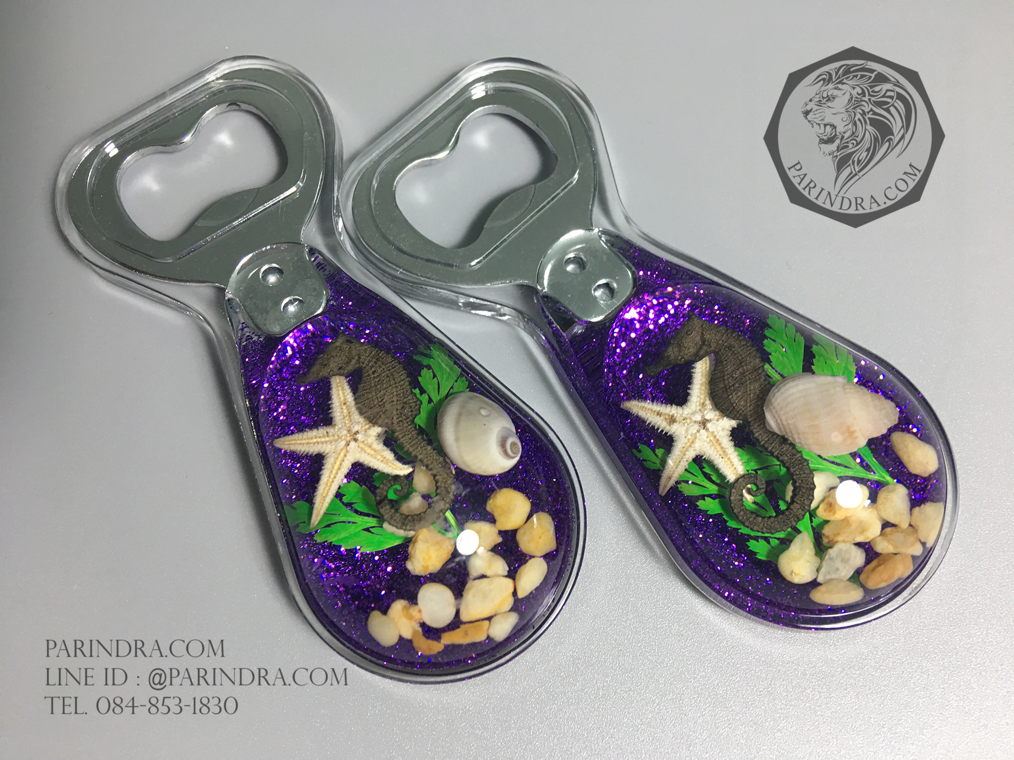 ที่เปิดขวด ชุดสัตว์ทะเลรวม ในเรซิ่น แบบมีแม่เหล็กติดกับตู้เย็น 1