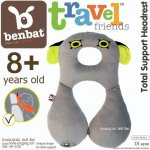 หมอนรองคอและศีรษะเด็ก BENBAT Travel Friends ให้นอนตามหลักสรีระ สำหรับวัย 8 ปีขึ้นไป สีีเทา ลาย Monster