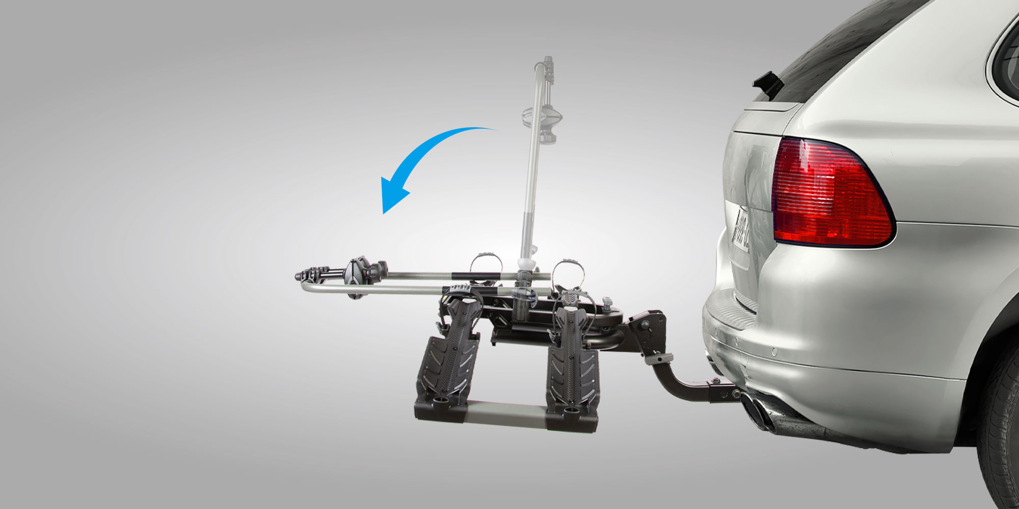 BUZZRACK แร็กจักรยานติด Tow-Boll บรรทุก 2 คัน รุ่น E-HORNET 2 รองรับยางนอกขนาด 4นิ้ว-E-BIKE รับนน.รวมได้ 60กก.