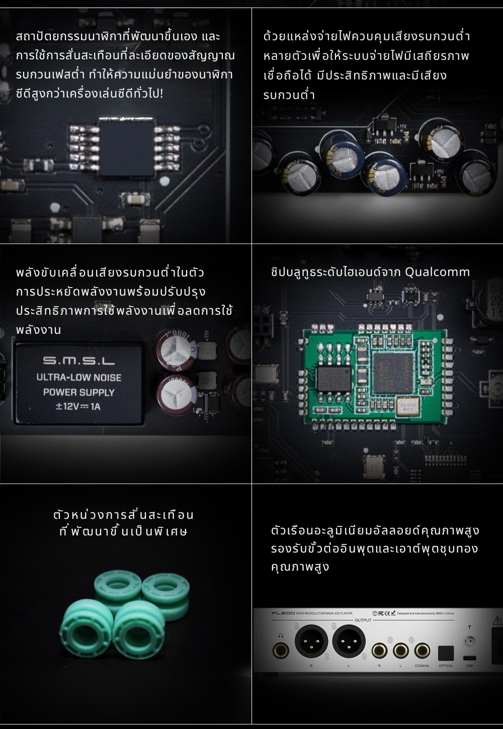 SMSL PL200 เครื่องเล่นซีดีตั้งโต๊ะขนาดกะทัดรัด รองรับ MQA ประกันศูนย์ไทย