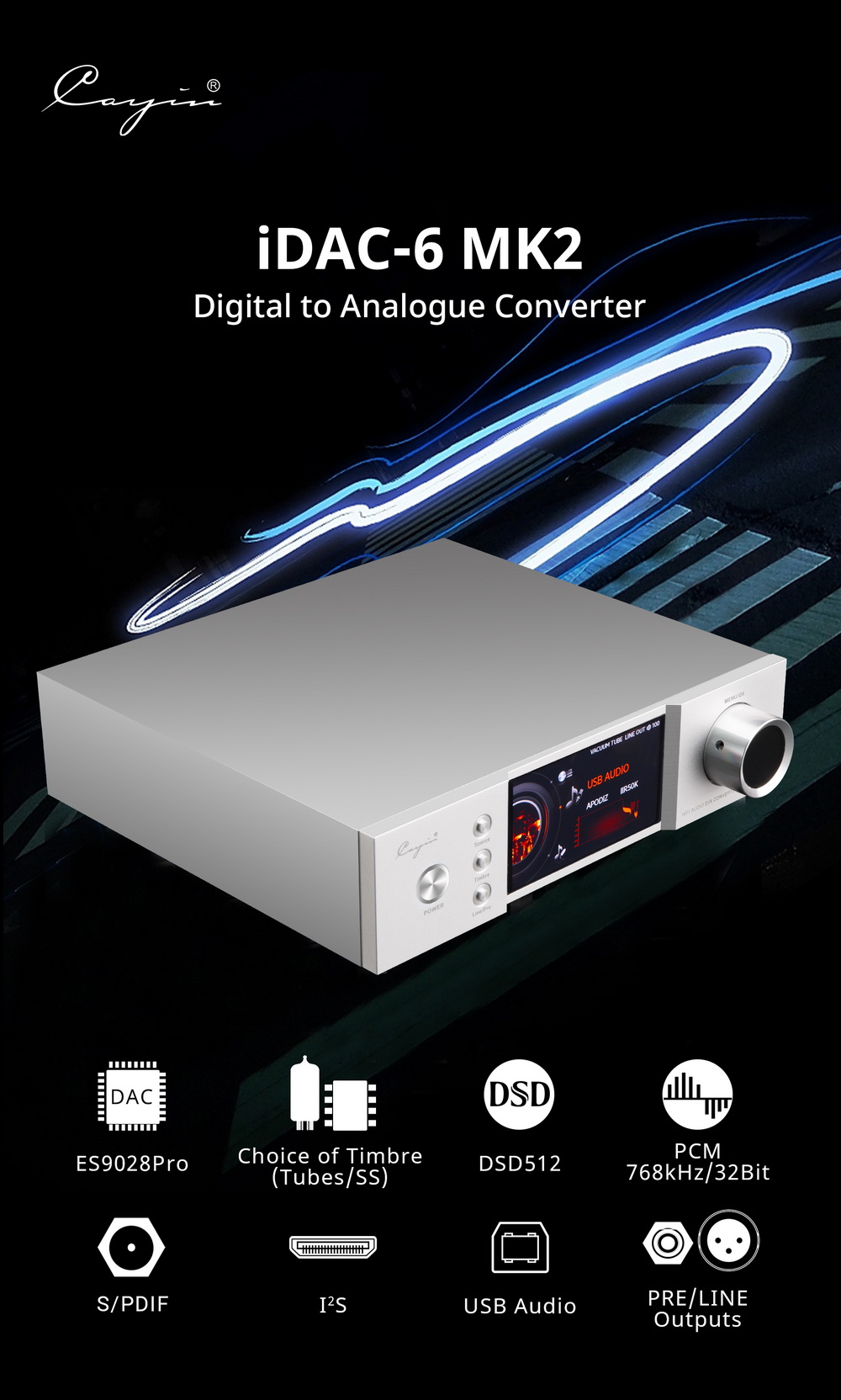 ขาย Cayin iDAC-6 MK2 DAC หลอดแก้วสุญญากาศ ประกันศูนย์ไทย