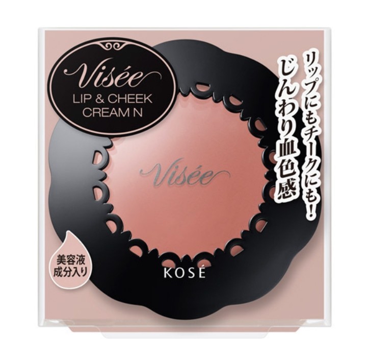 KOSE Visee Lip & Cheek Cream N ครีมบลัช/ลิปครีมเบอร์ BR-9 Cocoa Brown จากญี่ปุ่น (ココアブラウン)
