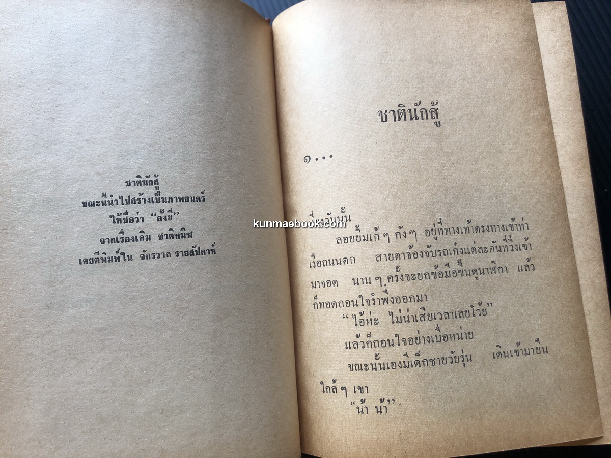 ชาตินักสู้ ผลงานของ พ.ต.ท.ลิขิต วัฒนปกรณ์ *ถูกสร้างเป็นภาพยนตร์ในเรื่อง ' อั้งยี่ '