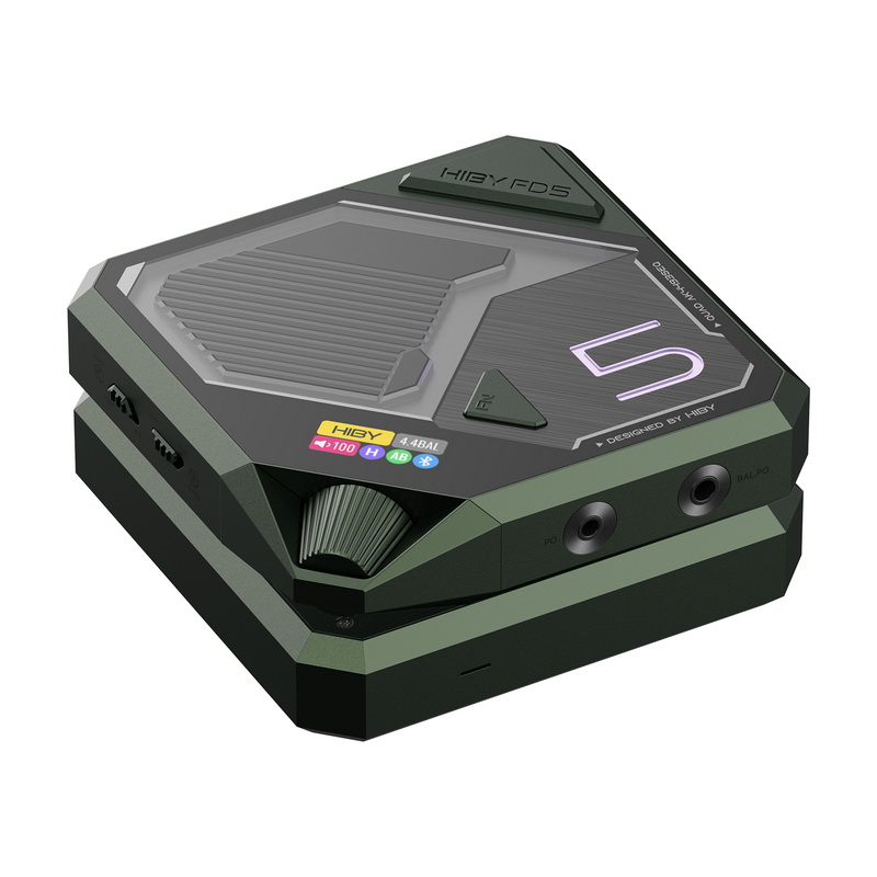 Hiby FD5 DAC/AMP ตั้งโต๊ะ Class A/AB ชิป AKM4493 x4 ในธีมไซเบอร์พังค์ รองรับ MQA ประกันศูนย์ไทย