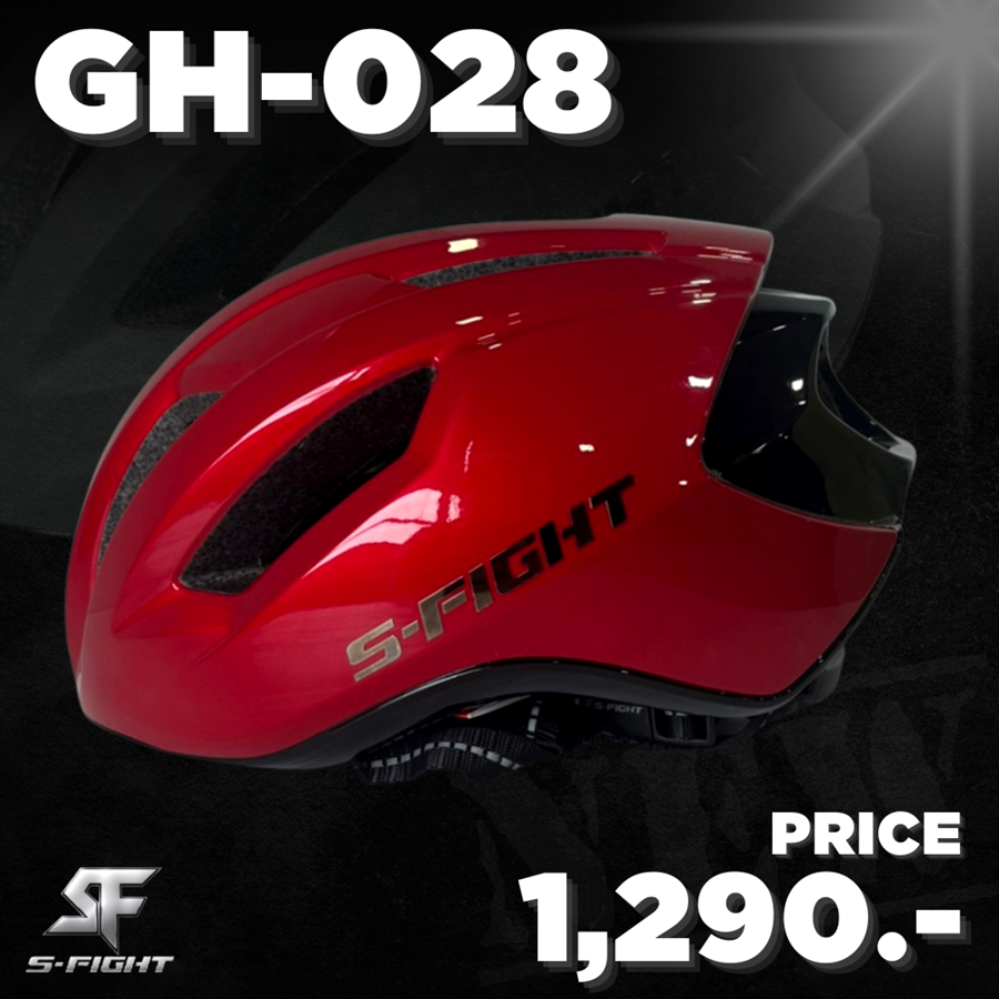 หมวกจักรยาน S-FIGHT รุ่น GH-028 HELMET น้ำหนักเบา เพียง 270 กรัม รอบศีรษ: 58-61cM ตัวล็อคเปลี่ยนใหม่ สายคาดมีแถบสะท้อนแสง สีเมทัลลิค