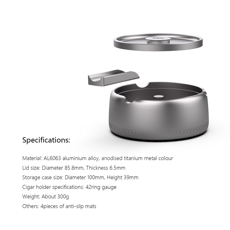 DD AS100 เคสแข็งเก็บหูฟัง HiFi ทำจากโลหะผสมอลูมิเนียม AL6063 ใส่ซิการ์ได้ วางซ้อนได้