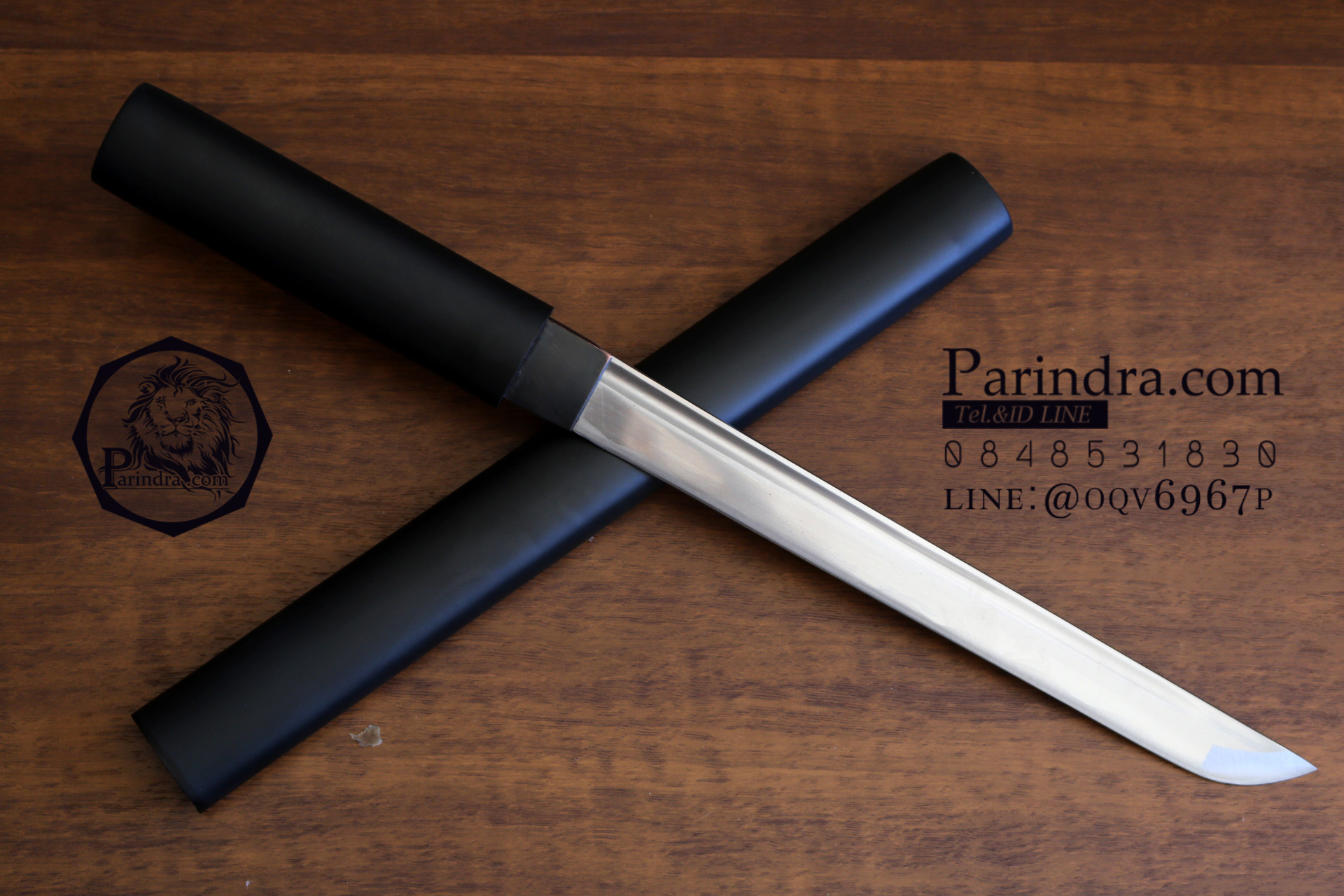 ดาบสั้นญี่ปุ่น ไว้ฝึกฟันดาบ แข็งแรงทนทาน ปลอกสีดำด้าน