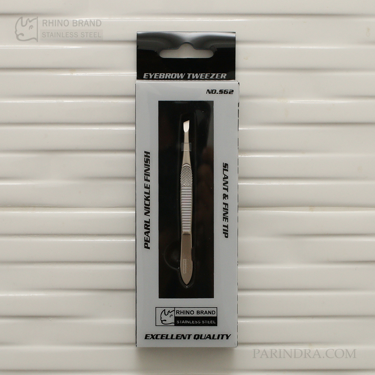 แหนบ RHINO BRAND No.S62 PEARL NICKLE FINISH แหนบสีไข่มุกนิคเกิล (ของแท้)