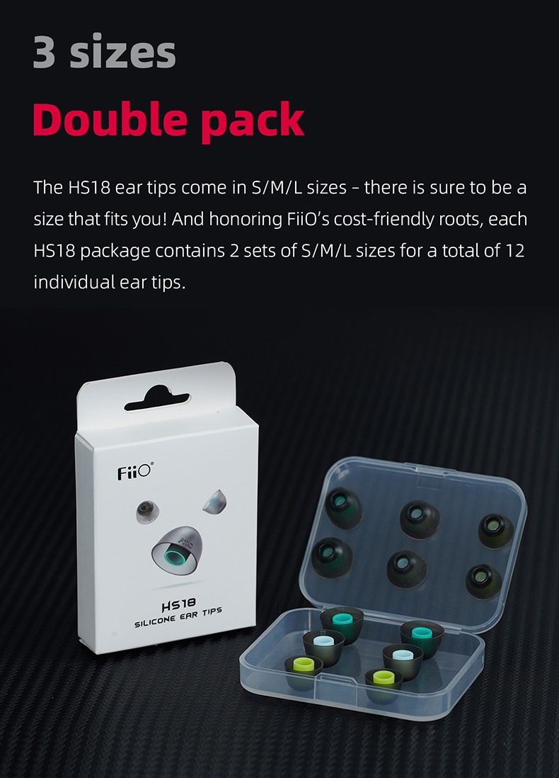 FiiO HS18 สุดยอดจุกหูฟังซิลิโคนเกรดทางการแพทย์ ใส่สบาย เพิ่มความละเอียดเสียง