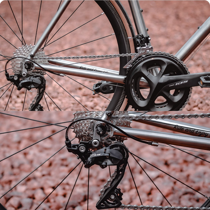 BOSKEY Shuttler Ti 2025 | จักรยานไทเทเนียม ชุดเกียร์ Shimano 105 R7000 ล้อคาร์บอน ยาง Continental Ultrasport