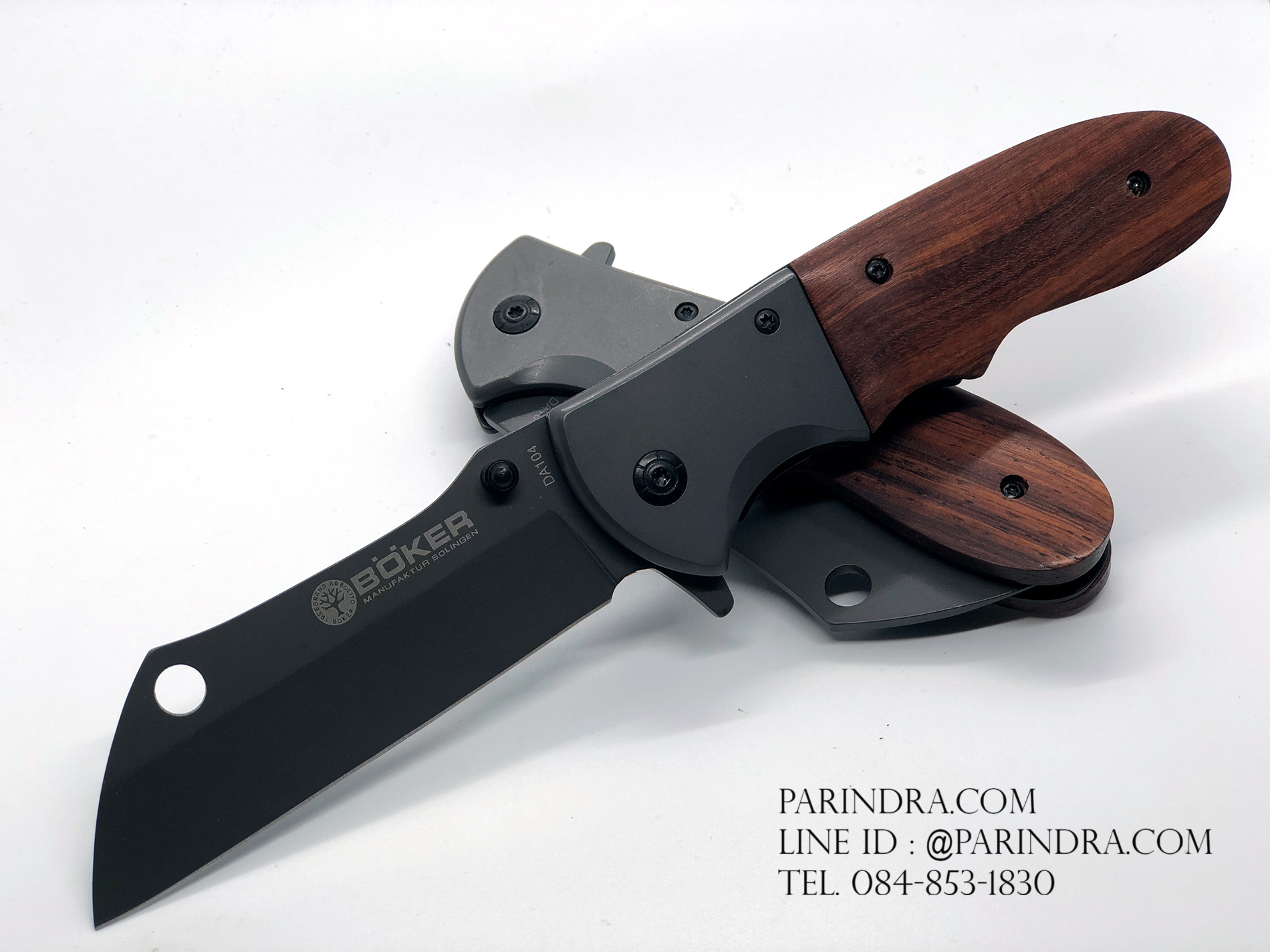 มีดพับ Boker DA104 ด้ามไม้ สี Titanium (OEM)