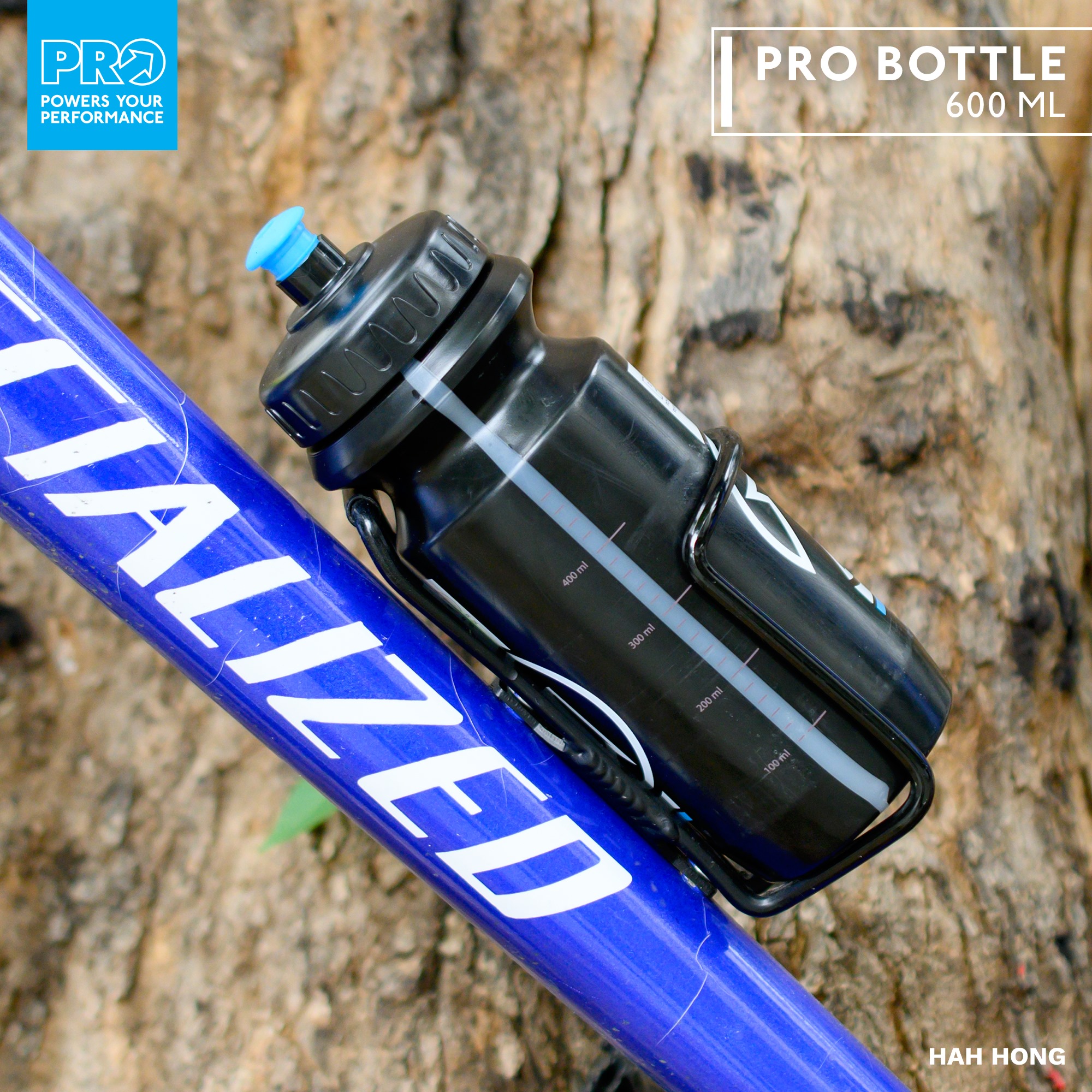 PRO กระติกน้ำ, สีใส, สีดำ ขนาด 600ML PRO BOTTLE