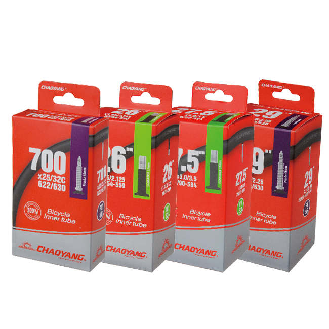 ยางใน Chaoyang STANDARD TUBE 0.9mm, 26x1.25-1.5, Y081303, AV33, 32/40-559/571