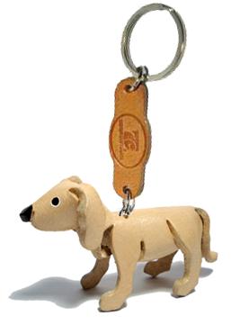 พร้อมส่ง พวงกุญแจหนังแท้ Handmade รูปหมาโกลเด้น รีทรีฟเวอร์