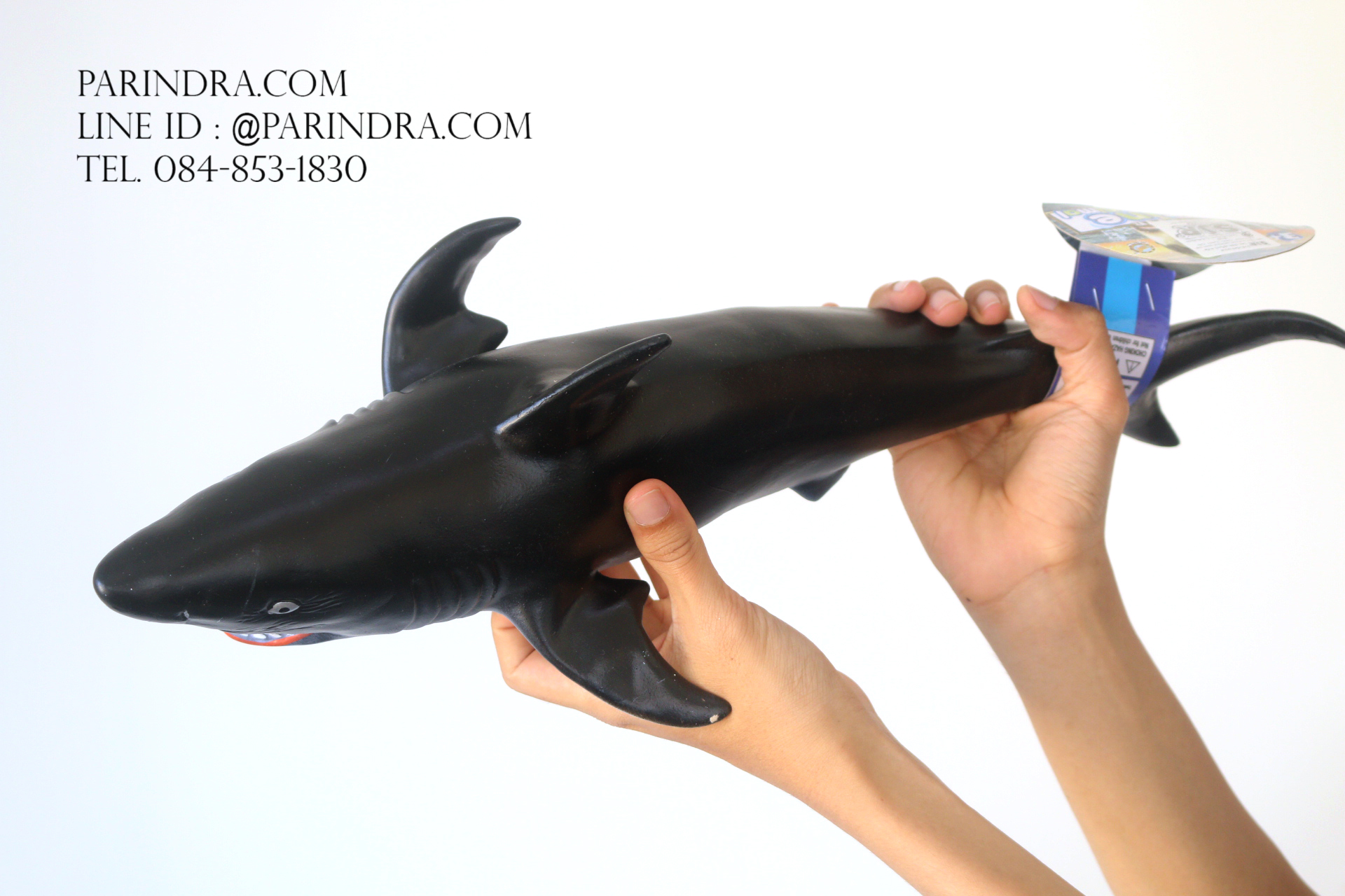 โมเดลปลาฉลาม Shark แบบยางอ่อนนุ่มนิ่ม ตั้งโชว์สวย ขนาดใหญ่ 19 นิ้ว