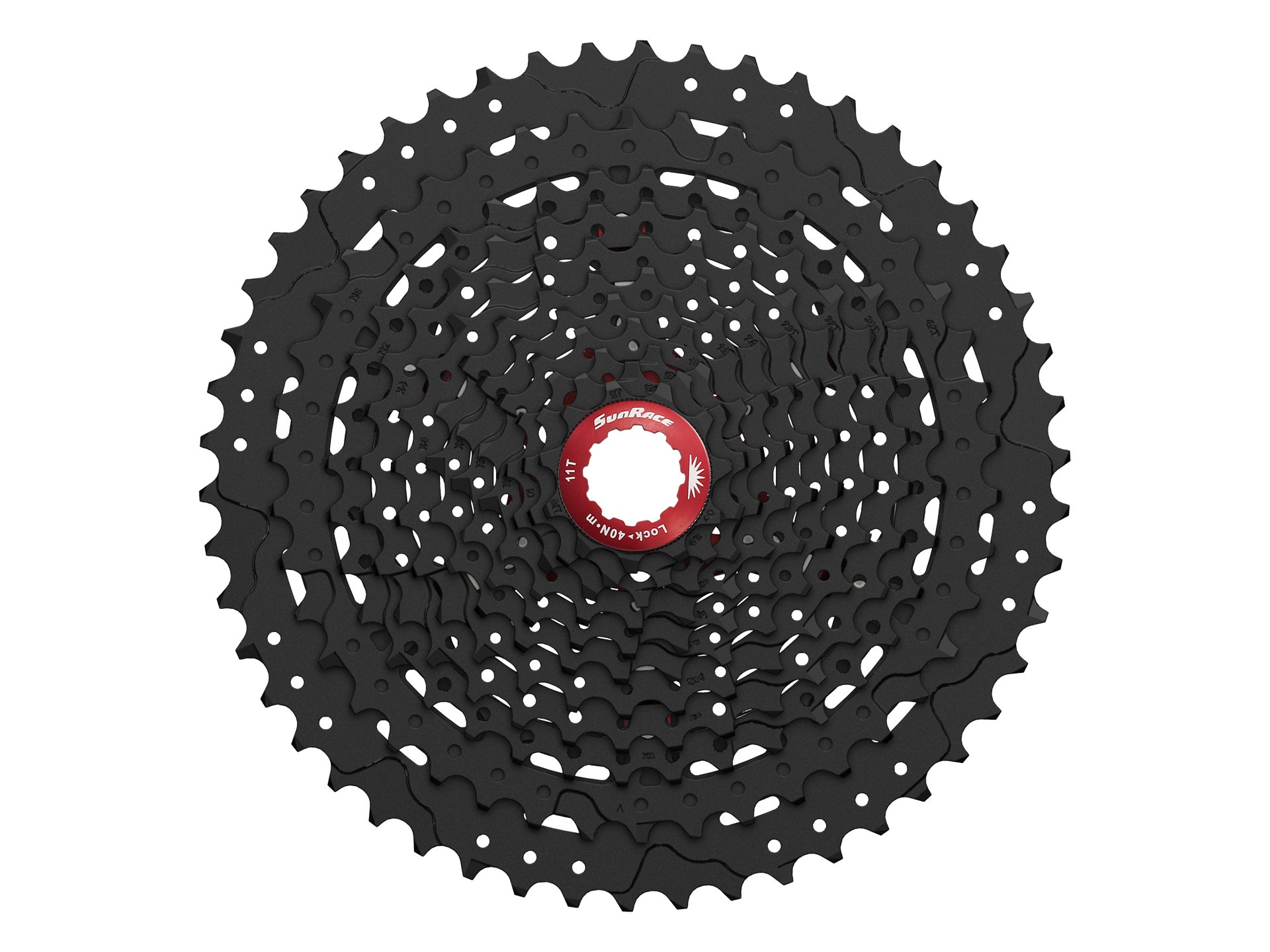 เฟืองเสือภูเขา SunRace MX80 11-speed Cassette 11-50T, CSMX80EA5-M มีสีดำ และ สีเงิน