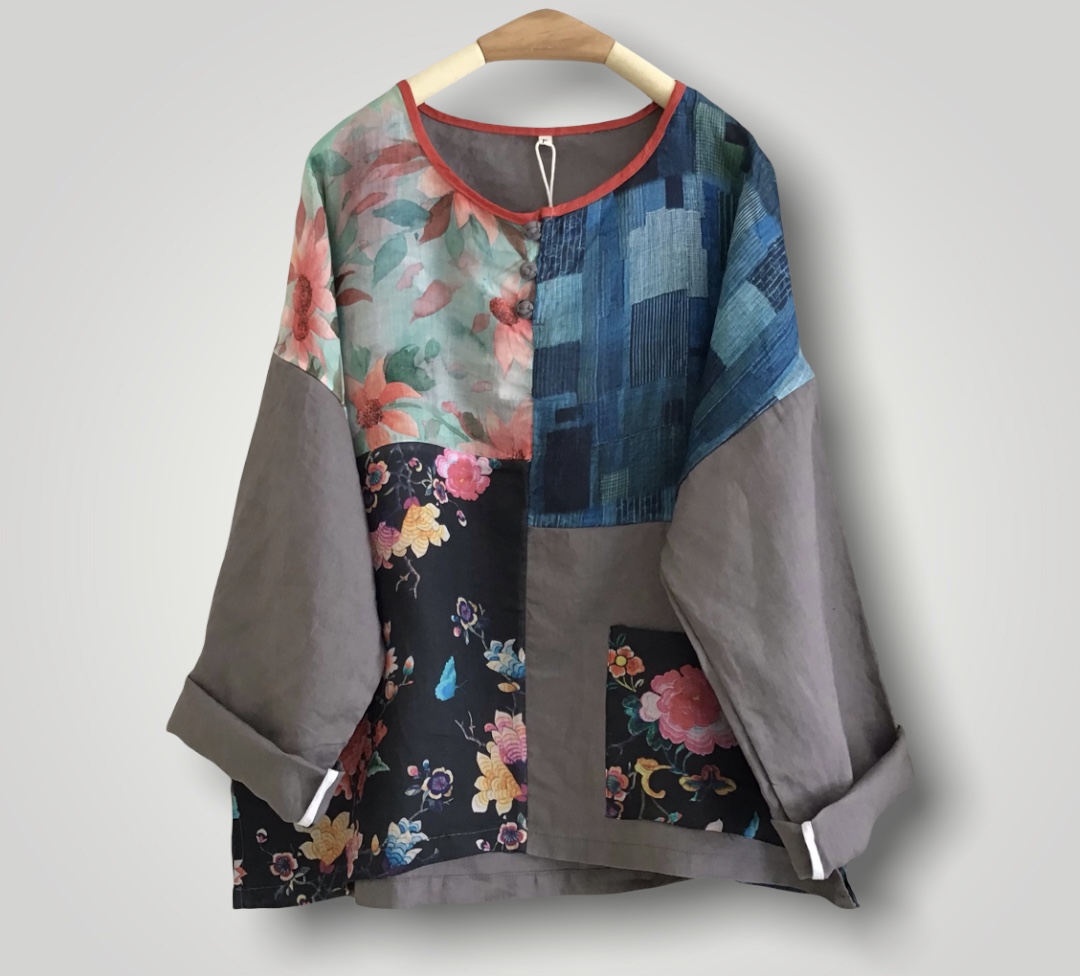 เสื้อผ้าลินินต่อลาย