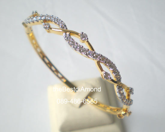 สินค้าหมด+BB036กำไลเพชรโคลนนิ่ง ลาย5เกรียวหรูหรา ดูดี มีรสนิยม งานสวยสุดๆๆ เพชรงามวิ๊งๆ Modernมาก แบบมาจากร้านเพชรเลยค่ะ