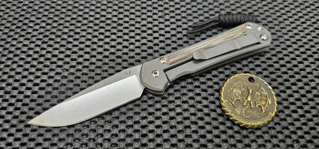 CHRIS REEVE KNIVES - SMALL SEBENZA 31 - LEFT HANDED - NATURAL CANVAS MICARTA INLAY - DROP POINT (มือซ้าย)
