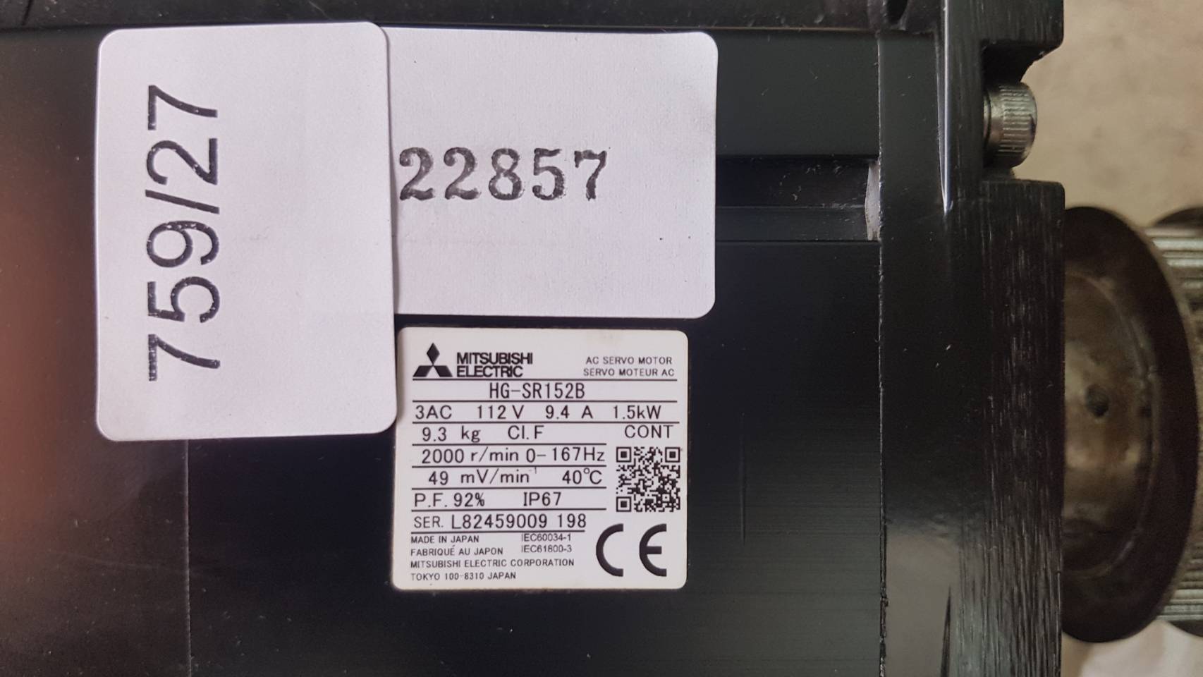 HG-SR152B SERVO MOTOR “ MITSUBISHI ”