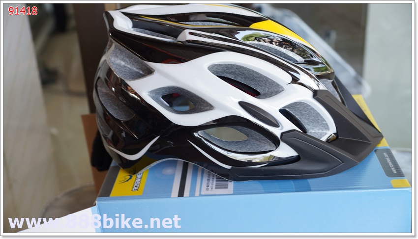 หมวกจักรยาน Roswheel พร้อมไฟ LED (91418) ดำเหลือง ดำคาบอน ชมพู