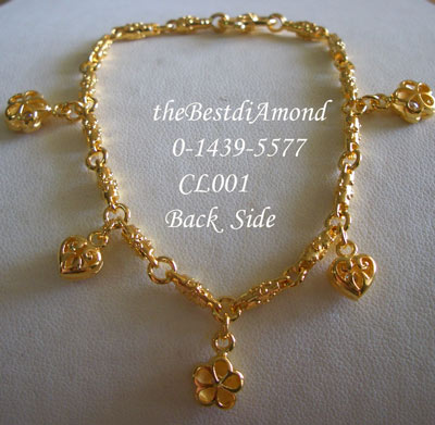++CL001+++สร้อยข้อมือหัวใจ และดอกไม้ ตุ้งติ้งน่ารักมากๆๆๆ+++ลายสร้อยเหมือนงานทองแท้เลย น่ารักสุดๆ มีหัวใจและดอกไม้ ห้อยตุ้งติ้ง