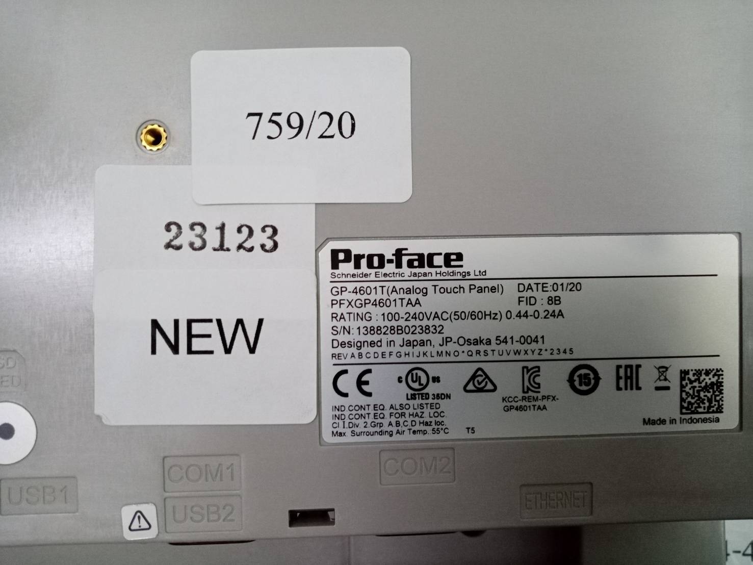 PFXGP4601TAA HMI " PROFACE "