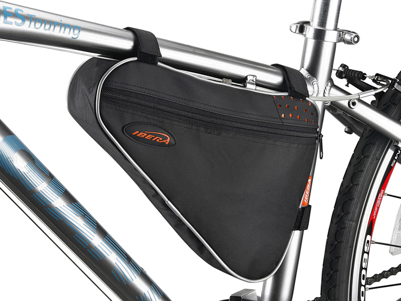 กระเป๋าสามเหลี่ยม IBERA Cycling Bicycle Front Tube Triangle Frame Bag Bike Frame Zip Bag, Triangle Frame Bag : IB-FB1 Size M, L