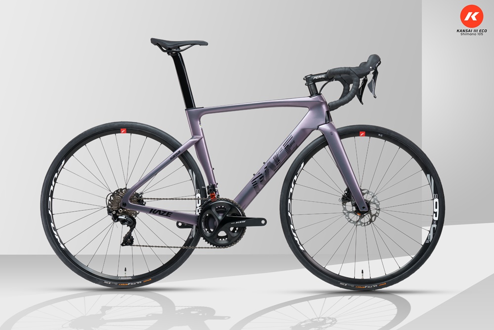 จักรยานเสือหมอบ KAZE RACE KANSAI 3 ECO Disc Frame Carbon T800/1000 Shimano 105 Disc 11Sp มี UCI approve NEW2025