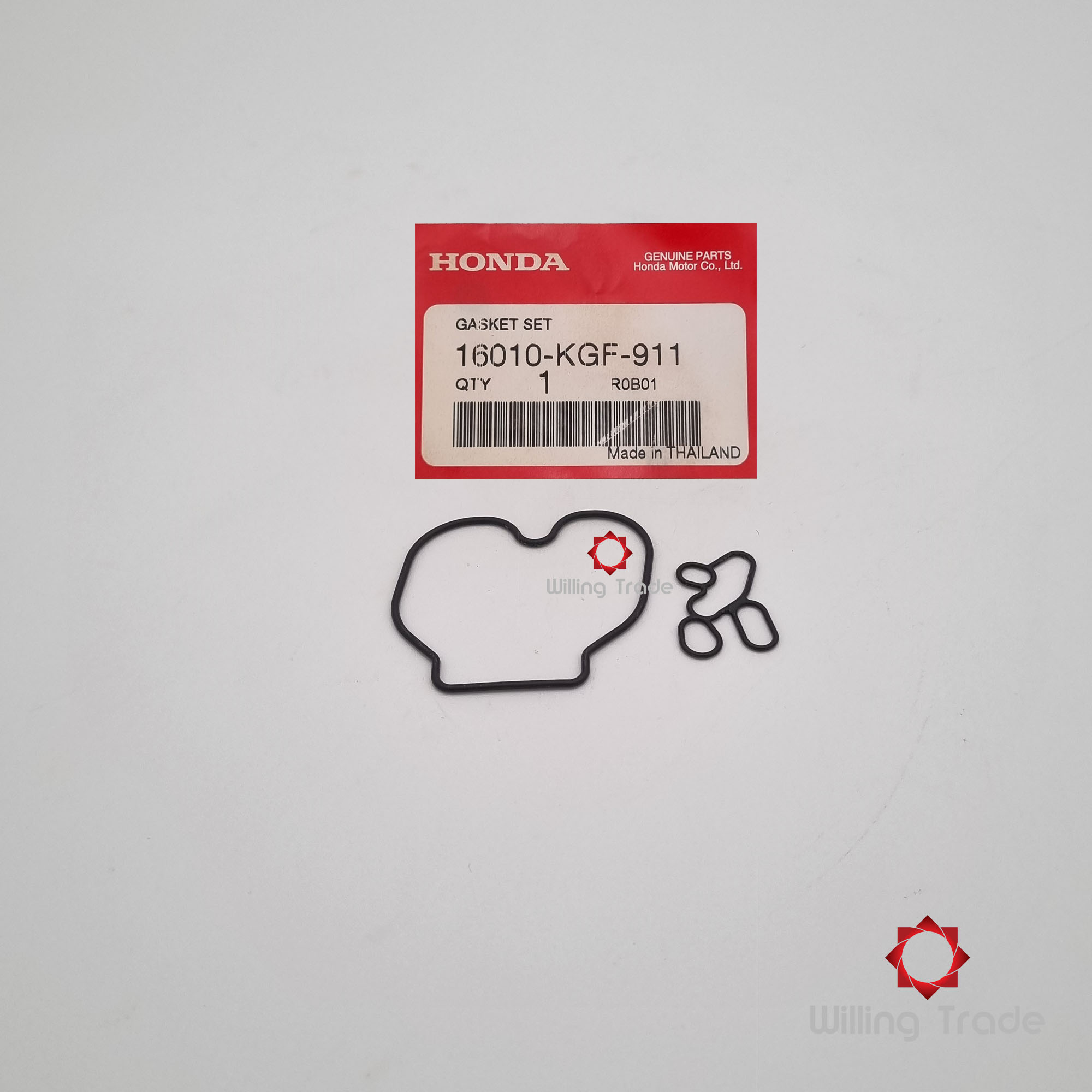 ชุดประเก็น (คาร์บูเรเตอร์) (WX893) HONDA: (16010-KGF-911) CLICK110 คาร์บู (2006-2008), SONIC ... แพ๊คละ 1 ชิ้น... [แท้ศูนย์ 100%] ...กลุ่มอะไหล่คาร์บูเรเตอร์ ... GASKET SET