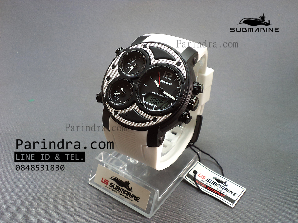 นาฬิกา US submarine 3 Analog รุ่น TP3174M สีขาว-ดำ