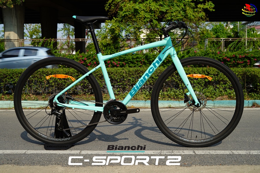 จักรยานไฮบริด BIANCHI C-Sport 2 DISC, CAMALEONTE HYBRID, Acera 24 สปีด 700C