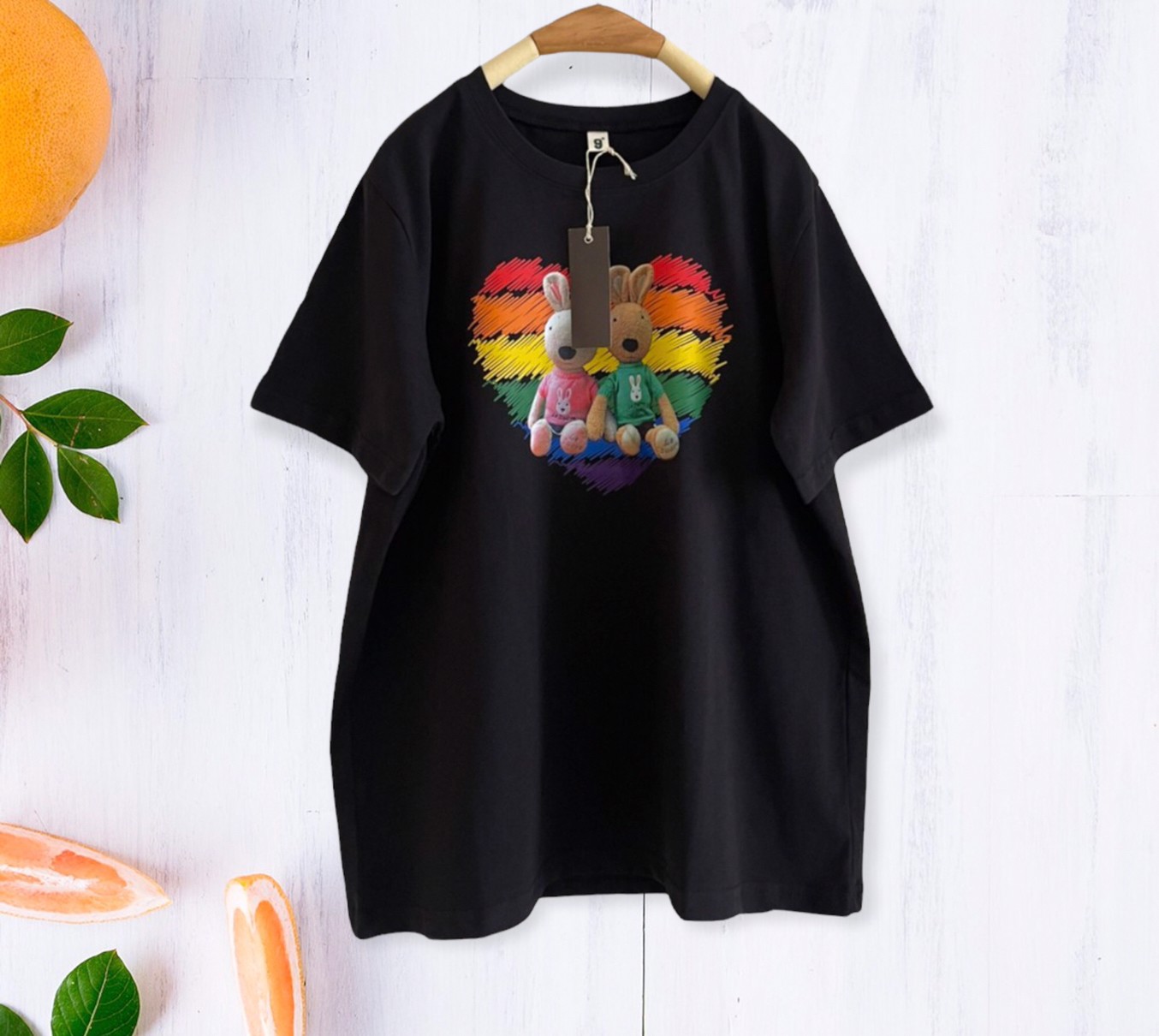 เสื้อยืดสกรีนลายหัวใจ~หมี 9am