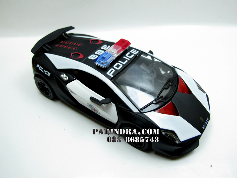 โมเดลเหล็กรถตำรวจ Lamborghini Sesto Elemento โฉบเฉี่ยวในพลังรถ Sport