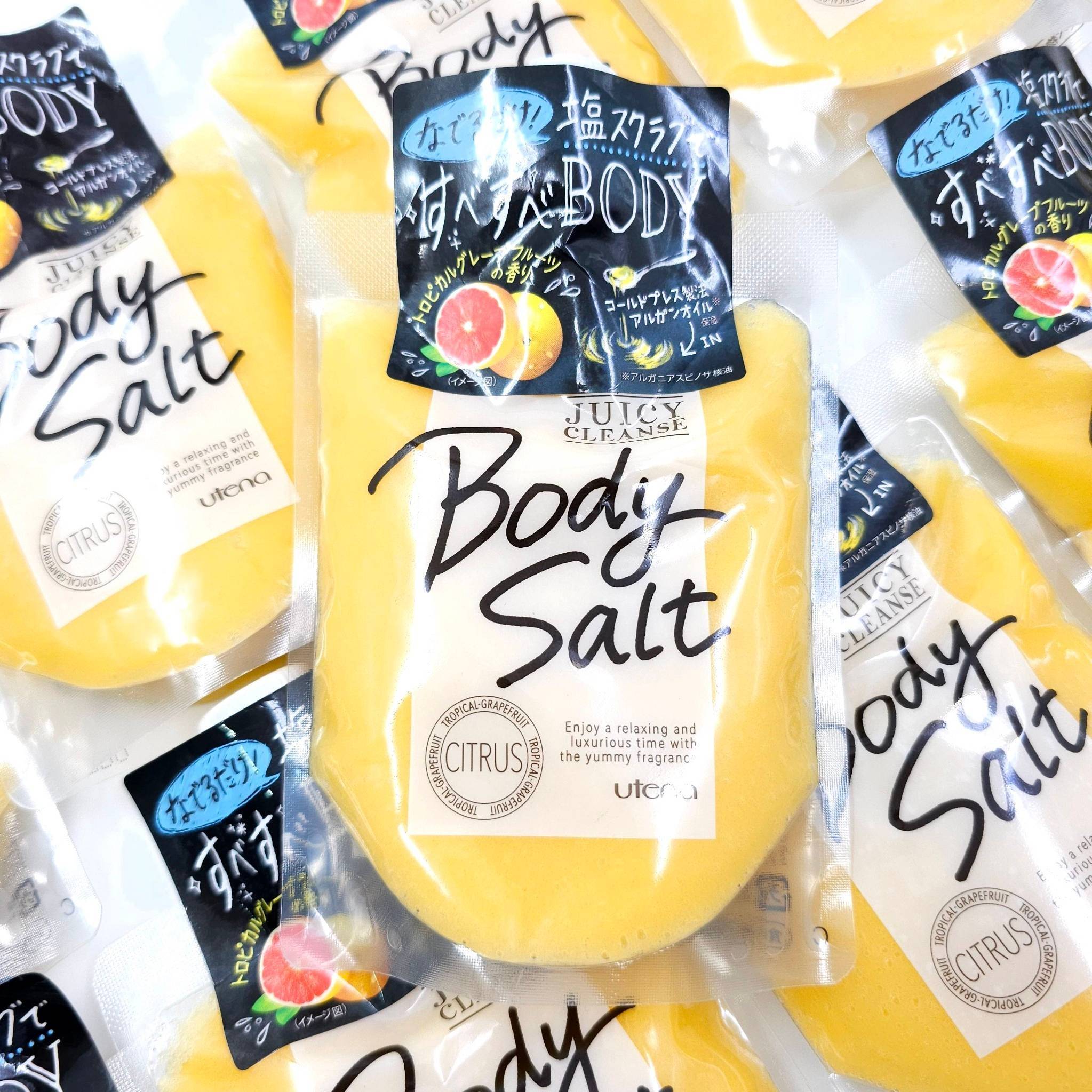 สครับ Juicy Cleanse Body Salt Citrus Scrub 300g จากญี่ปุ่น