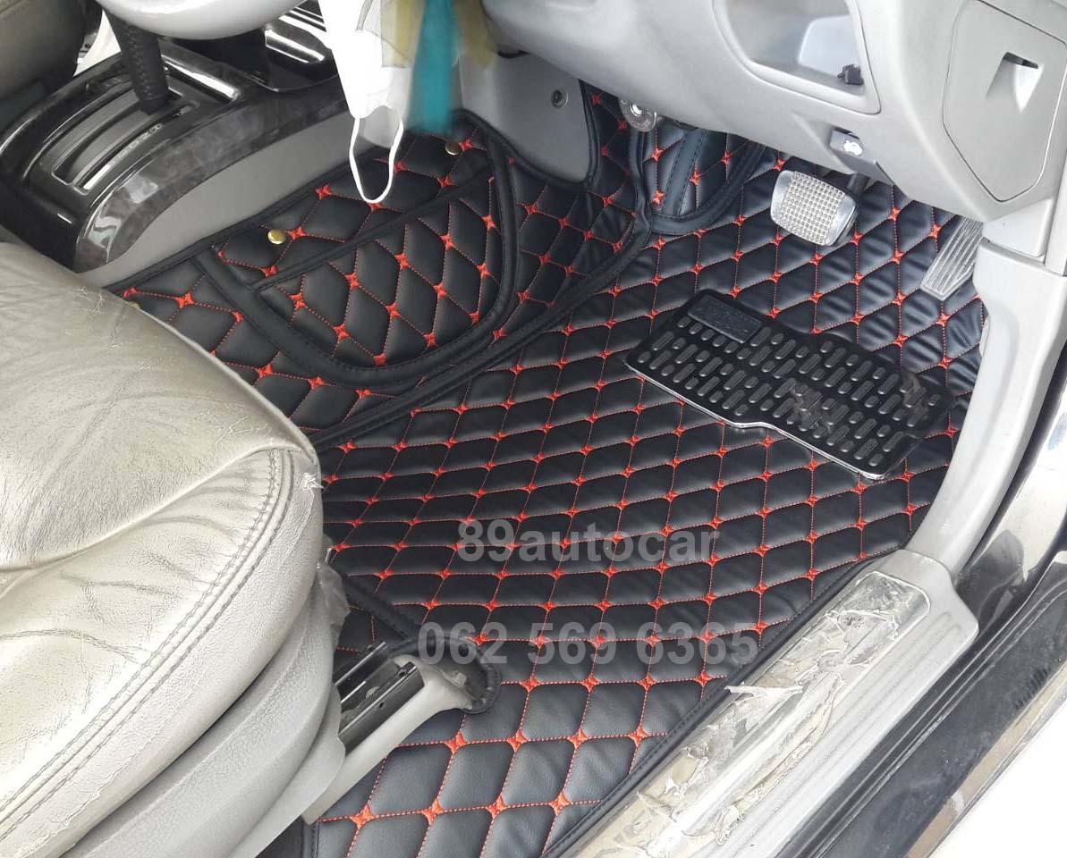 พรมรถยนต์ isuzu grand adventure ปูพรม6D สีดำด้ายแดง เข้ารูป เต็มคัน