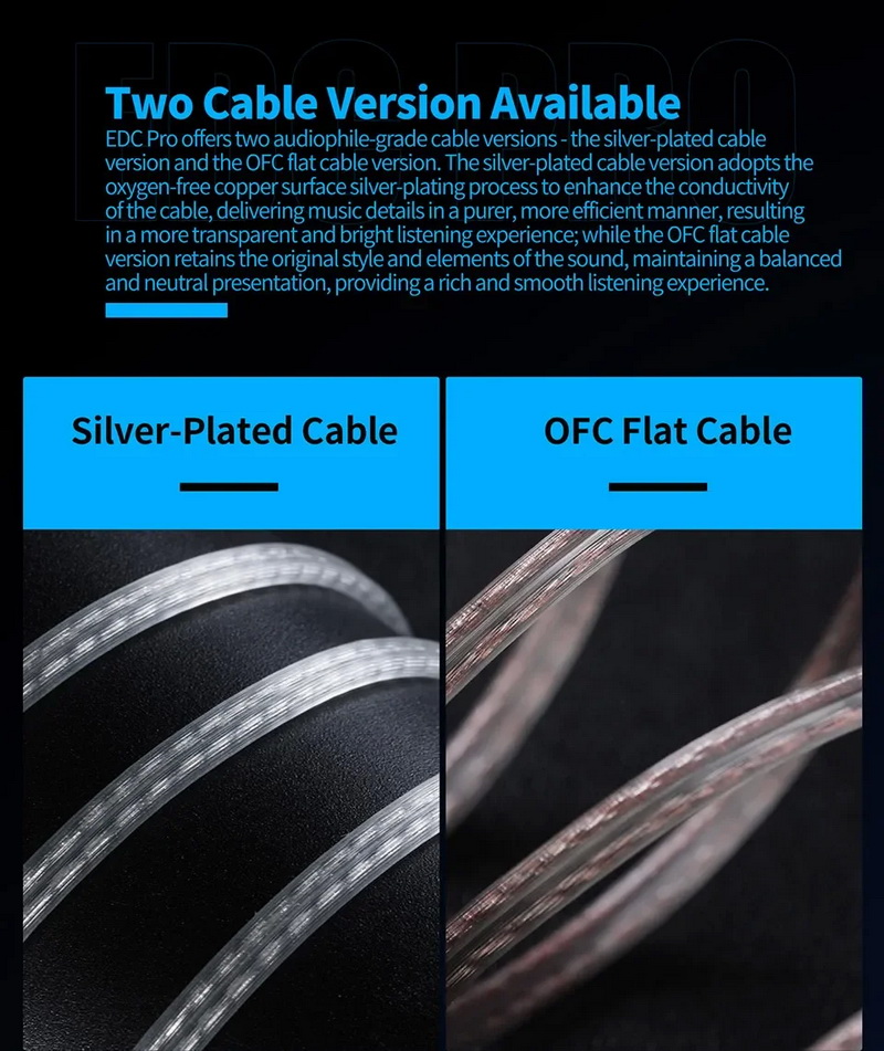 KZ EDC Pro หูฟัง IEMs ไดรเวอร์ Dynamic เบสทรงพลัง เส้นโค้งเสียงที่น่าทึ่ง ประกันศูนย์ไทย