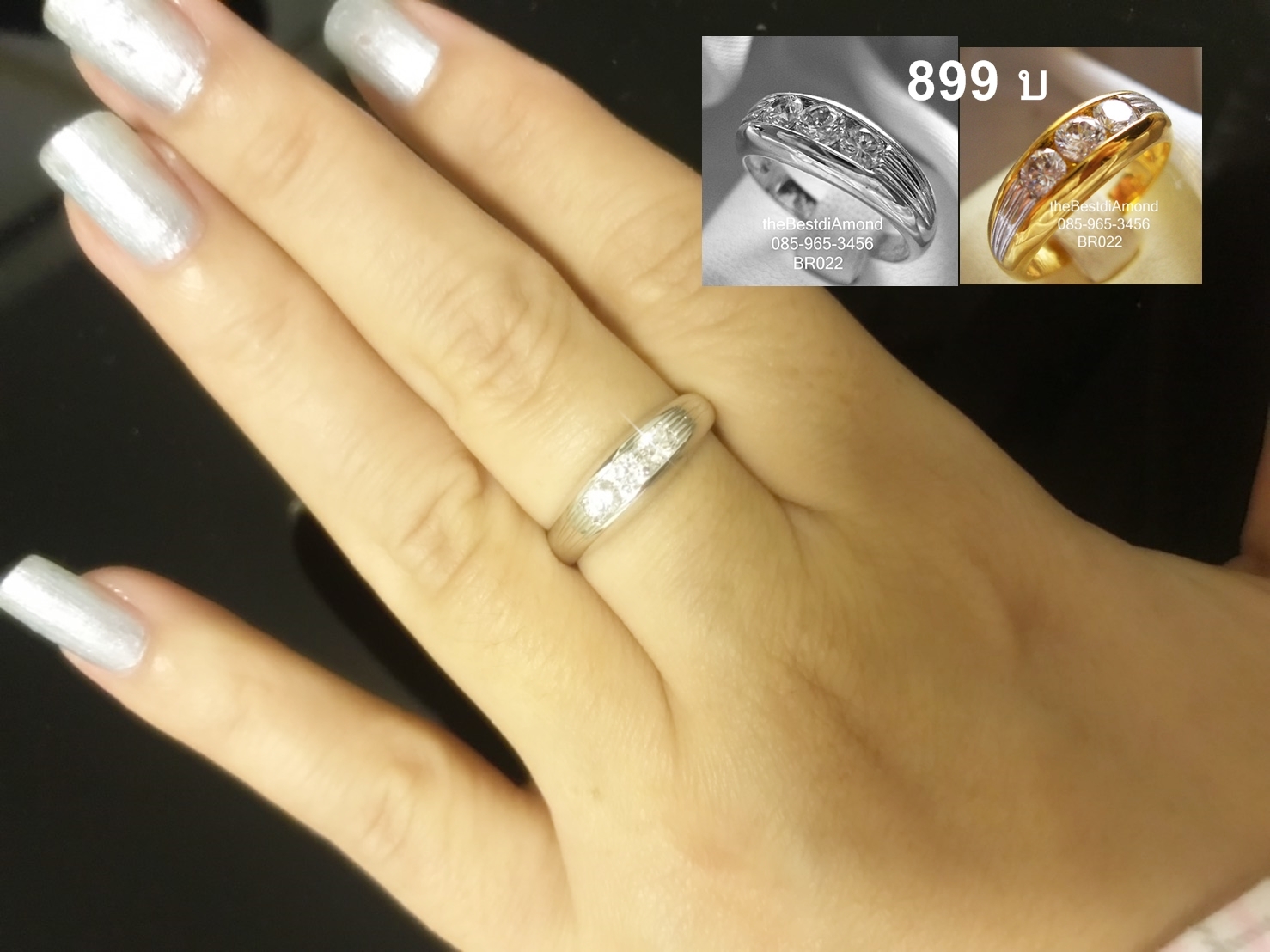 BR022R แหวนคู่ เก๋ๆๆ อีกแบบ งานสวย เรียบร้อย เป็นงานชุปสองสี 2 tone เป็นแบบ Unisex ใส่ได้ทั้ง ช ญ หรือใส่เป็นแหวนคู่