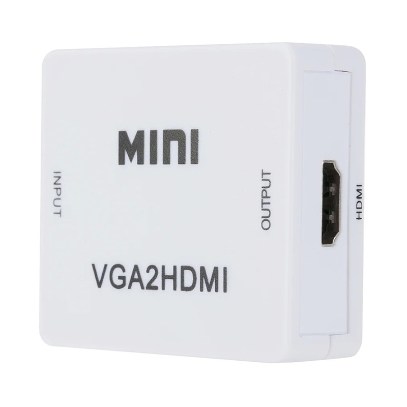 X-Tips VGA to HDMI อะแดปเตอร์แปลง VGA พร้อม AUX 3.5 มม. ออก HDMI