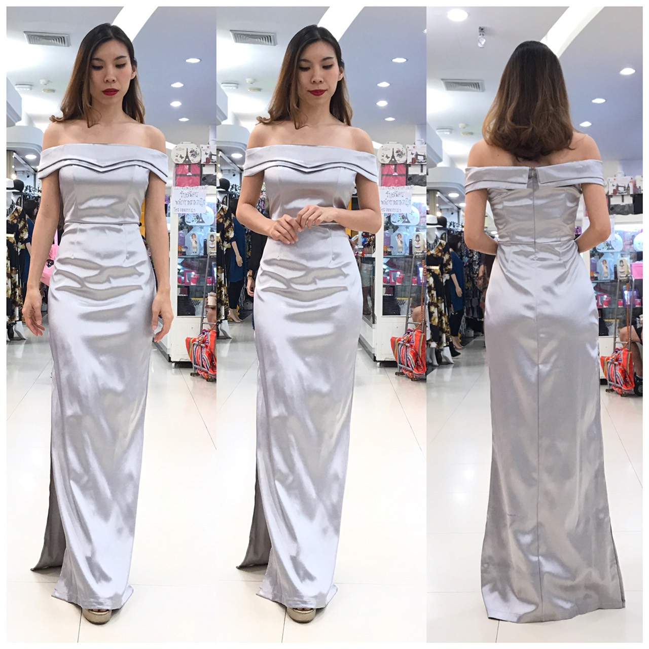 ชุดเพื่อนเจ้าสาว สีฟ้า รวมแบบ ตัวอย่าง สั่งสีและแบบอื่นๆได้ เช่า 500